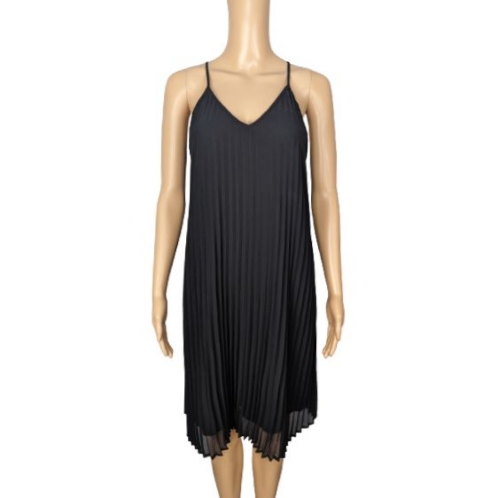 Victoria's Secret Black Knife Pleated Mini Dress S